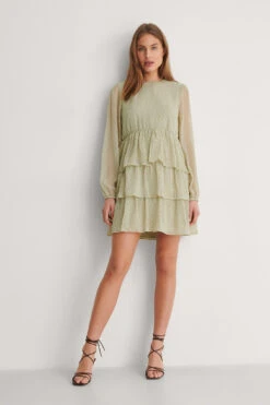 Flounce Dobby Mini Dress -Na-Kd 5nakd flounce dobby mini dress 1014 001135 0324 01c