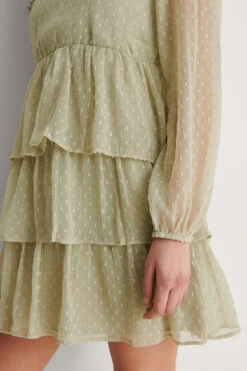 Flounce Dobby Mini Dress -Na-Kd 5nakd flounce dobby mini dress 1014 001135 0324 05g