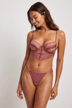 Adjustable Strap Lace Thong