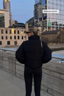 NA-KD Recycled Short Padded Press Button Jacket -Na-Kd alexa.kosior 1100 005043 0002 social