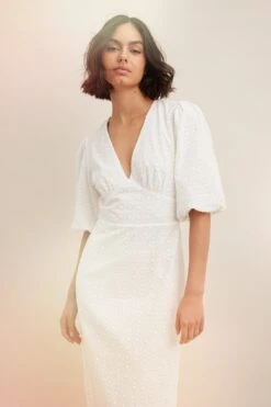 Anglaise Puff Sleeve Midi Dress -Na-Kd anglaise puff sleeve midi dress 1014 001604 0001 creative2