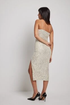Asymmetric Sequin Midi Dress -Na-Kd asymmetric sequin midi dress 1017 001874 00051680