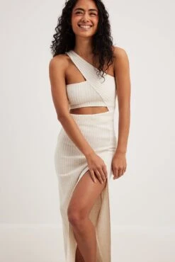 Asymmetric Structured Maxi Dress