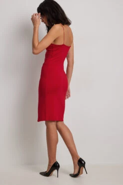 Asymmetric Thin Strap Short Dress -Na-Kd asymmetric thin strap short dress 1017 001049 00049790