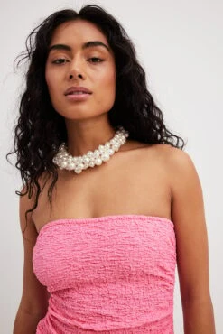 Bandeau Waffled Mini Dress -Na-Kd bandeau waffled mini dress 1017 002242 004824332