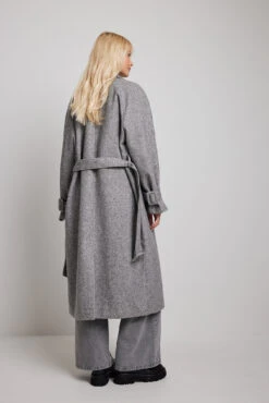 NA-KD Belted Herringbone Coat -Na-Kd belted herringbone coat 1100 006701 00682797