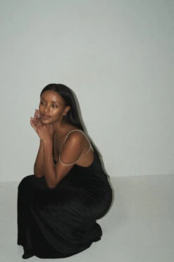 Rhinestone Detail Velvet Dress -Na-Kd bts rhinestone detail velvet dress 1783 000017 0002 6543454