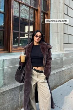 Faux Fur Long Coat -Na-Kd camellalacompte 1723 000083 0765 social