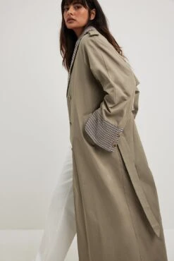 Checked Detail Trench Coat -Na-Kd checked detail trench coat 1797 000016 0119 5906