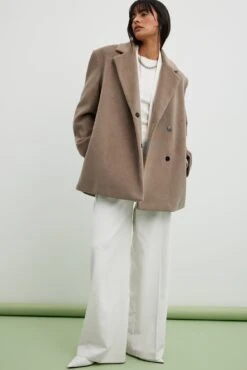 Classic Belted Short Coat -Na-Kd classic belted short coat 1018 010148 01197527