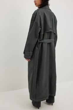 Removable Lining Trench Coat -Na-Kd contrast stitching trench coat 1792 000005 036616977