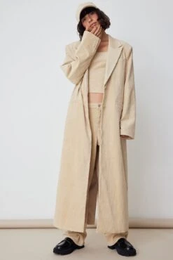 Corduroy Long Coat 10 Corduroy Long Coat -Na-Kd corduroy long coat 1760 000023 0005 3