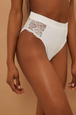 Cotton Panel Lace Brief -Na-Kd cotton panel lace brief 1013 001167 0001 3