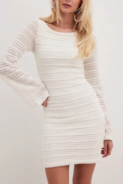 Crochet Structured Mini Dress -Na-Kd crochet structured mini dress 1018 010519 02602272