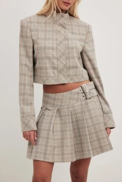 Cropped Checked Thin Jacket -Na-Kd cropped checked thin jacket 1728 000043 4416 5 r