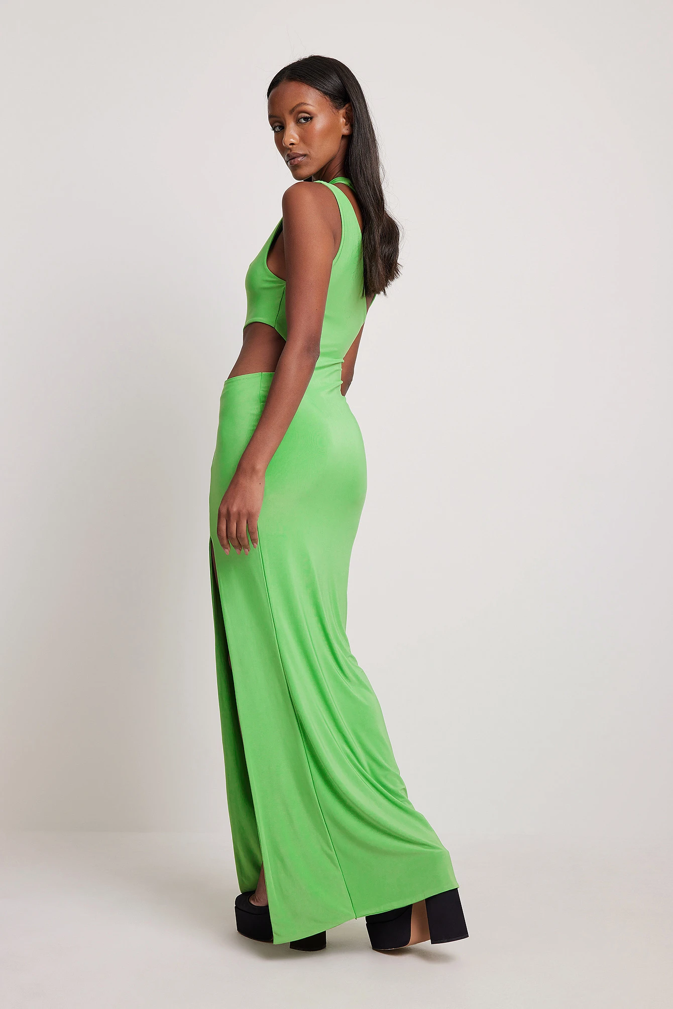 Cut Out High Slit Maxi Dress 6 Cut Out High Slit Maxi Dress - Image 4