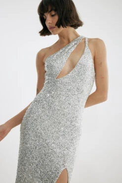 Deep Front Sequin Dress -Na-Kd deep front sequin dress 1708 000096 00011036