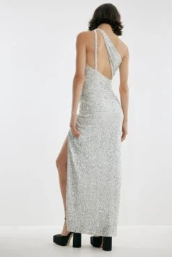 Deep Front Sequin Dress -Na-Kd deep front sequin dress 1708 000096 00011048