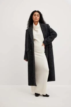 Double Breasted Wool Blend Coat -Na-Kd double breated wool blend coat 1100 006796 0008 9818