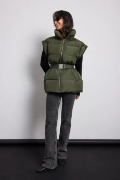 Down Blend Padded Belted Vest -Na-Kd down blend padded belted vest 1660 001035 0086 11596 01c