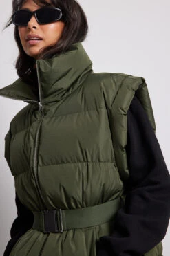 Down Blend Padded Belted Vest -Na-Kd down blend padded belted vest 1660 001035 0086 11612