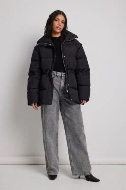 Down Blend Removable Sleeves Padded Jacket -Na-Kd down blend removable sleeves padded jacket 1660 001037 000213803