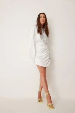 Draped Detail Satin Dress -Na-Kd draped detail satin dress 1736 000384 00010305