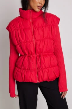 Drawstring Waist Puffer Vest -Na-Kd drawstring waist puffer vest 1736 000419 0004 04