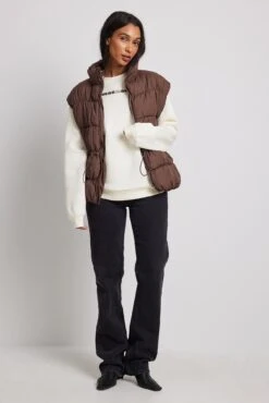 Drawstring Waist Puffer Vest -Na-Kd drawstring waist puffer vest 1736 000419 0017 01c