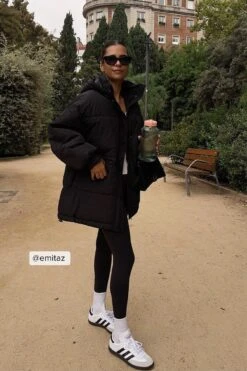 Recycled Waist Drawstring Padded Jacket