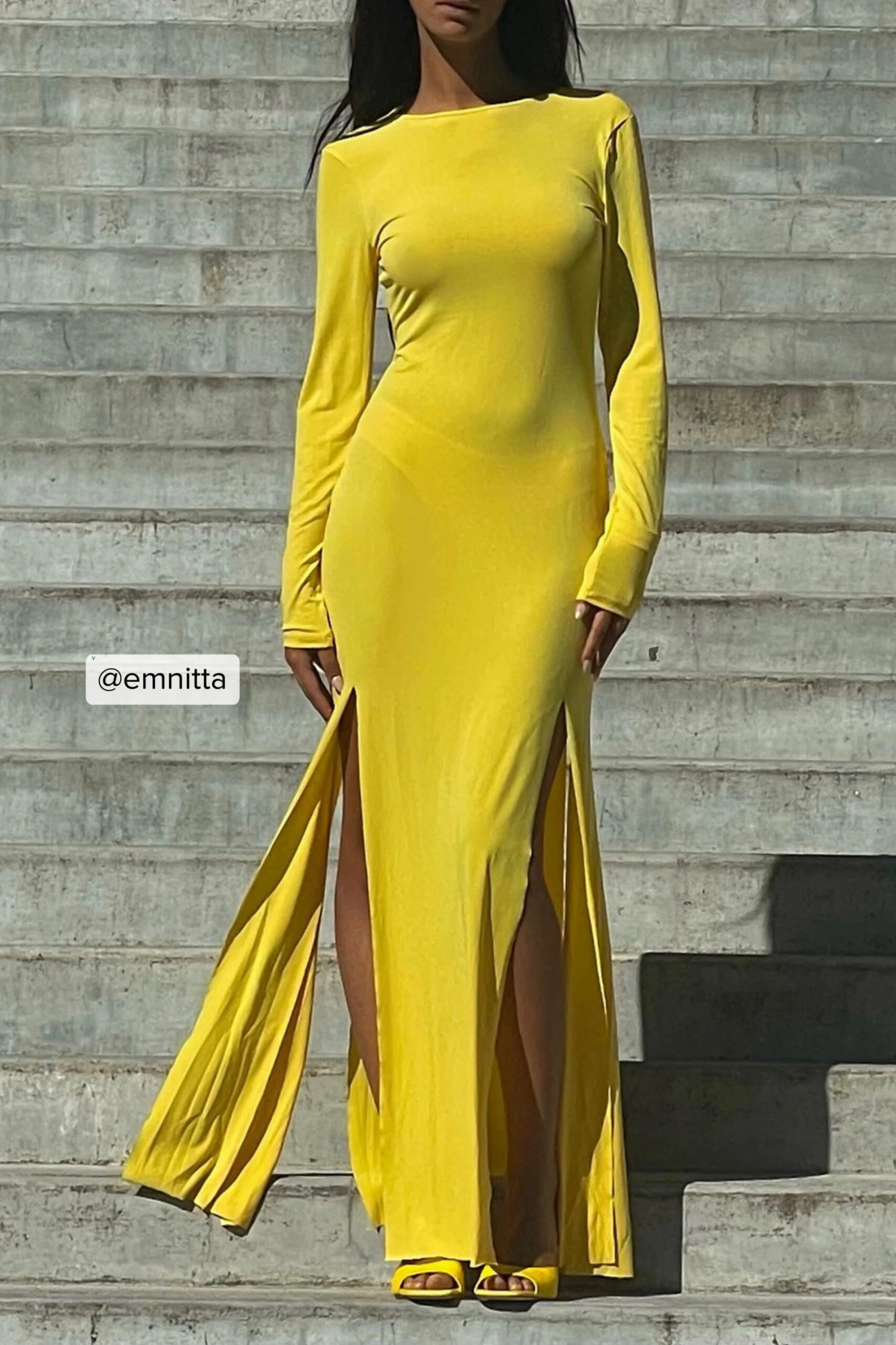 Slit Detail Jersey Dress 4 Slit Detail Jersey Dress - Image 2