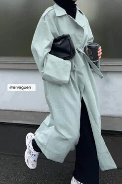 Linen Look Trench Coat