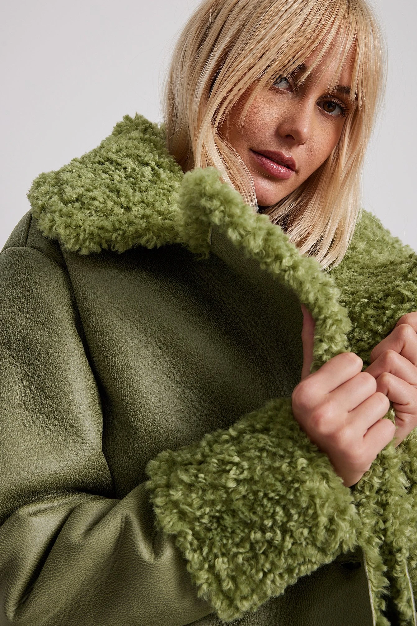 Faux Fur Detail Belted Coat 7 Faux Fur Detail Belted Coat - Image 5