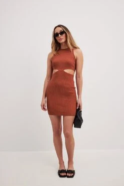 NA-KD Fine Knitted Cut Out Detail Mini Dress 28 NA-KD Fine Knitted Cut Out Detail Mini Dress -Na-Kd fine knitted cut out detail mini dress 1100 007090 01790361 1