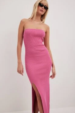 Fine Knitted High Slit Tube Dress -Na-Kd fine knitted high slit tube dress 1018 009952 00154100 2