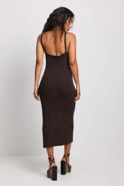 NA-KD Fine Knitted Waist Detail Midi Dress -Na-Kd fine knitted waist detail midi dress 1100 006695 00178255 copy