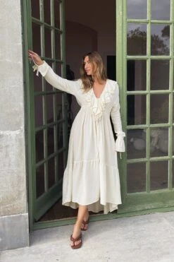 Frill Detail Midi Dress