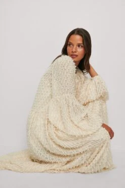 Fuzzy Textured Maxi Dress