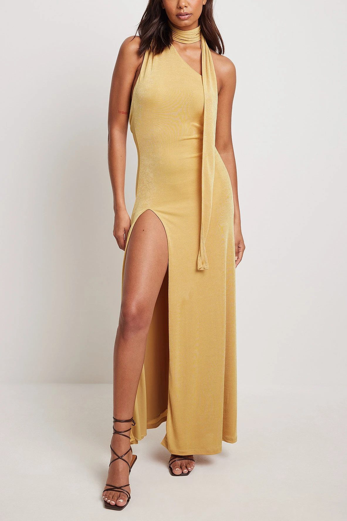 Halterneck High Slit Maxi Dress 5 Halterneck High Slit Maxi Dress - Image 3