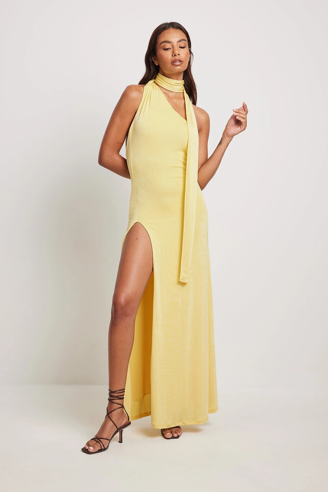 Halterneck High Slit Maxi Dress 9 Halterneck High Slit Maxi Dress - Image 7