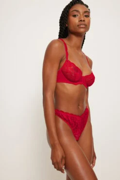 High Leg Lace Brazilian Panties