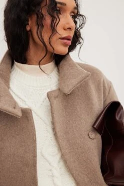 NA-KD High Neck Buttoned Coat -Na-Kd high neck buttoned coat 1100 006761 000516013