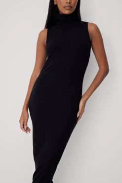 High Neck Ribbed Maxi Dress -Na-Kd high neck ribbed maxi dress 1100 006628 00026609 copy