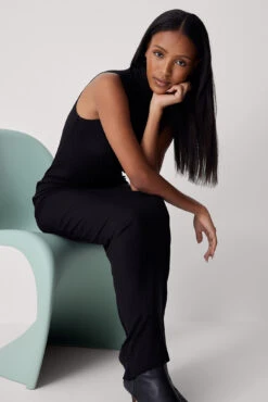 High Neck Ribbed Maxi Dress -Na-Kd high neck ribbed maxi dress 1100 006628 00026635 copy