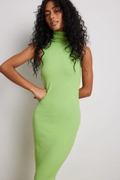 High Neck Ribbed Maxi Dress -Na-Kd high neck ribbed maxi dress 1100 006628 001024735