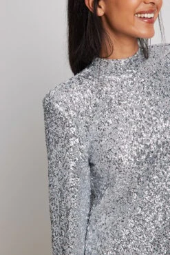 High Neck Sequin Mini Dress -Na-Kd high neck sequin mini dress 1017 001891 00143548