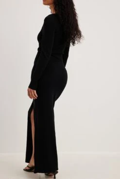 High Slit Knitted Maxi Dress -Na-Kd high slit knitted maxi dress 1727 000139 0002 15152