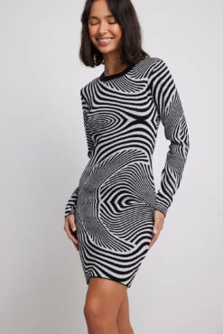 NA-KD Jaqcuard Knitted Mini Dress -Na-Kd jaqcuard knitted mini dress 1100 006584 00411728