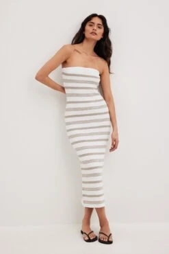 Knitted Bandeau Dress -Na-Kd knitted bandeau dress 1708 000193 929112358