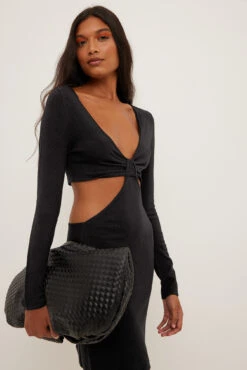 NA-KD Knitted Long Sleeved Mini Dress -Na-Kd knitted long sleeved mini dress 1100 006156 000218347